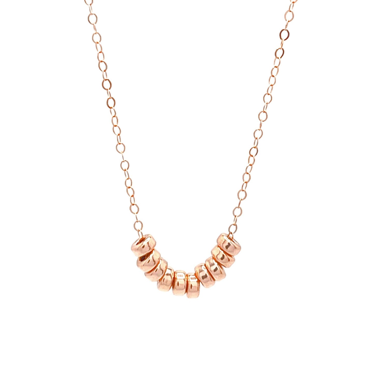 Roundel Bead Necklace - Minimalist, Layering, Hypoallergenic