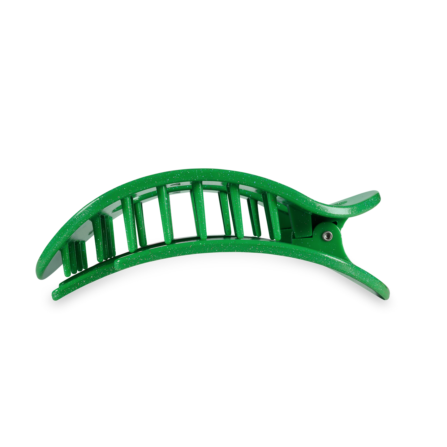 Round Flat Hair Clip | Large | Shamrock Shimmer