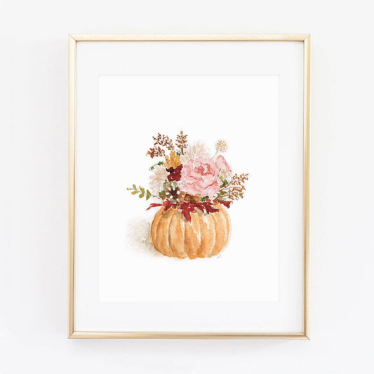 Pumpkin bouquet art print