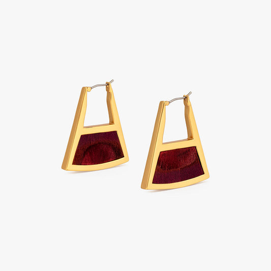 Brackish Scarlett Double Sided Triangle Hoop Earrings