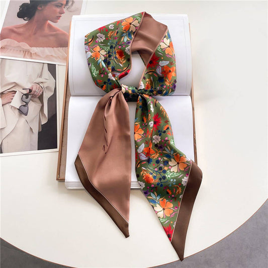 FASHIONABLE DOUBLE-LAYER RIBBON ANGLED HEAD SCARF_CWASC1515