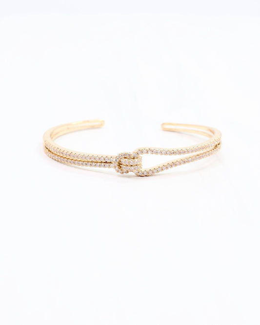 Krissy CZ Cuff Bracelet Gold