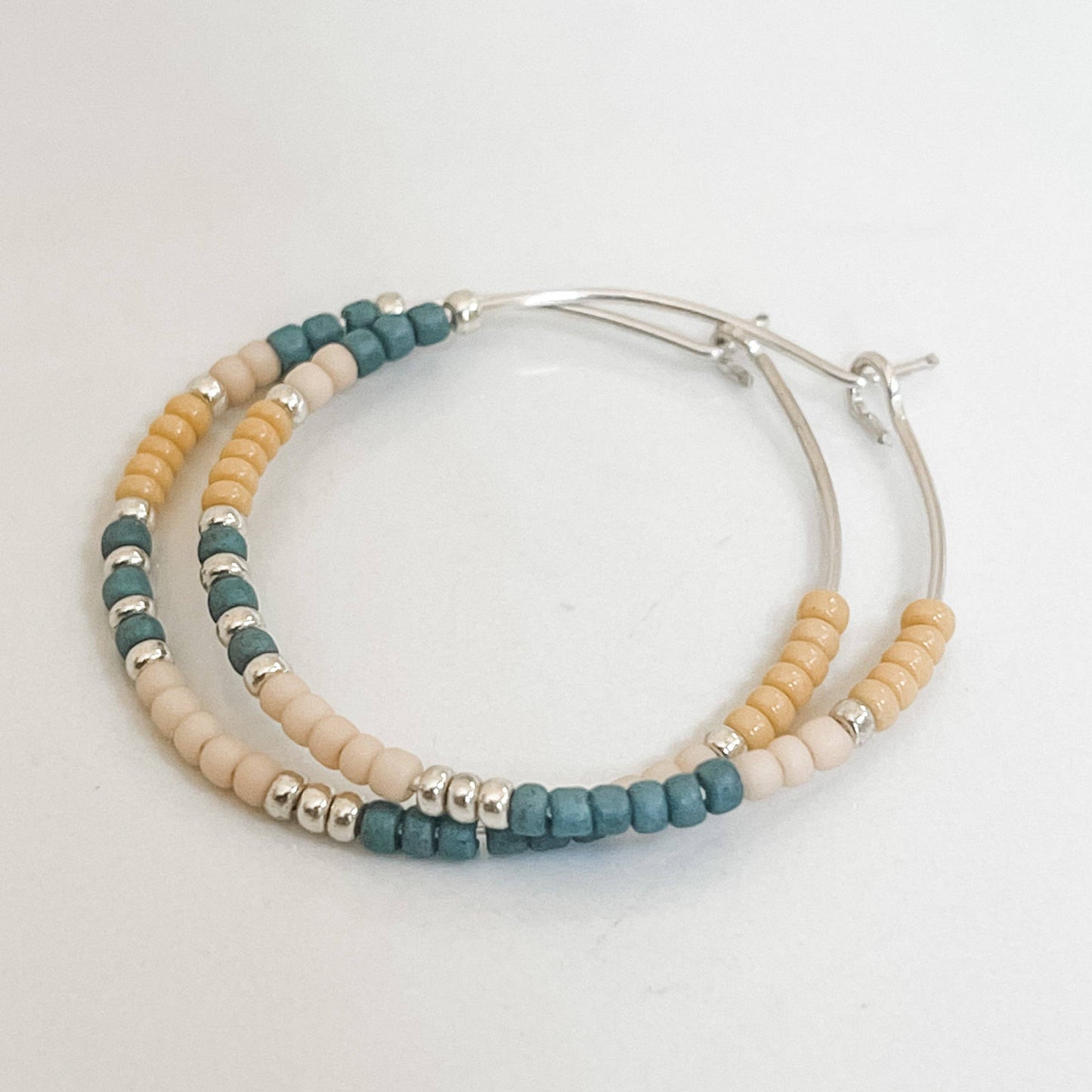 Fall Beaded Hoop Earrings | 14k Gold Fill & Sterling Silver
