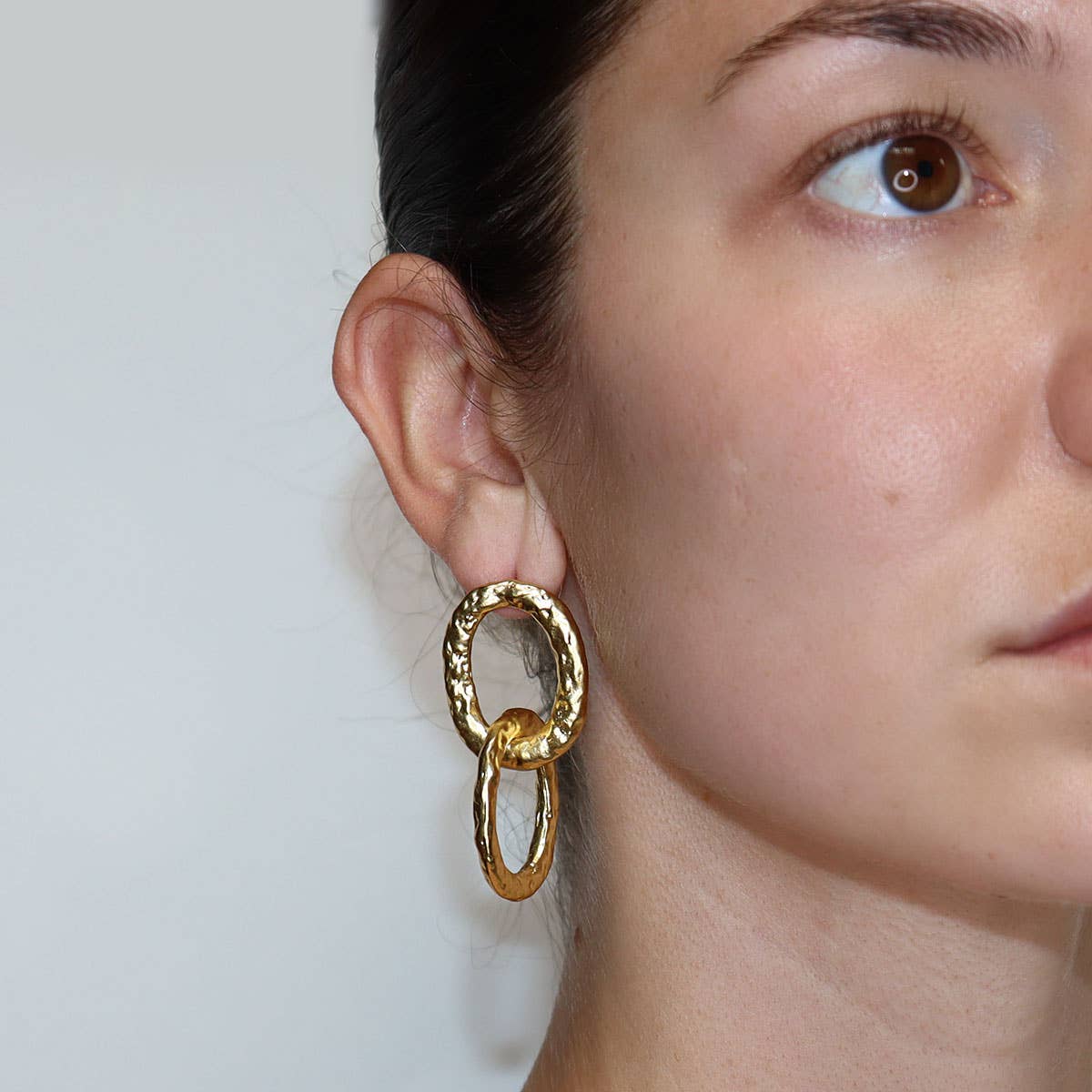 Hammered Links Earrings