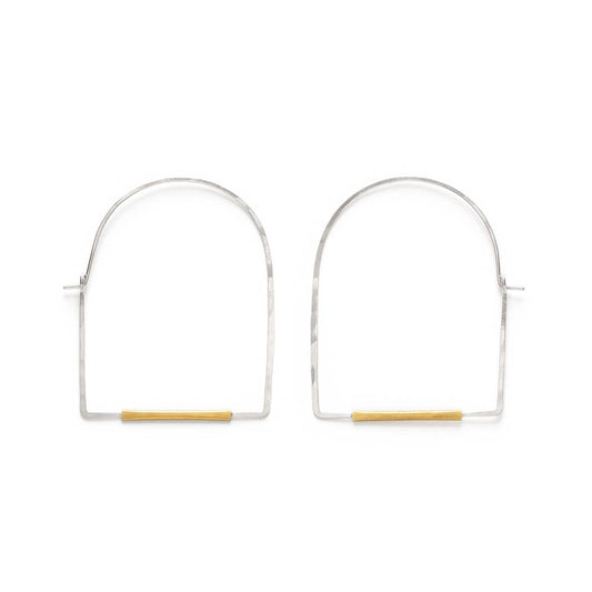 Handcrafted Mixed Metal Arch Hoops
