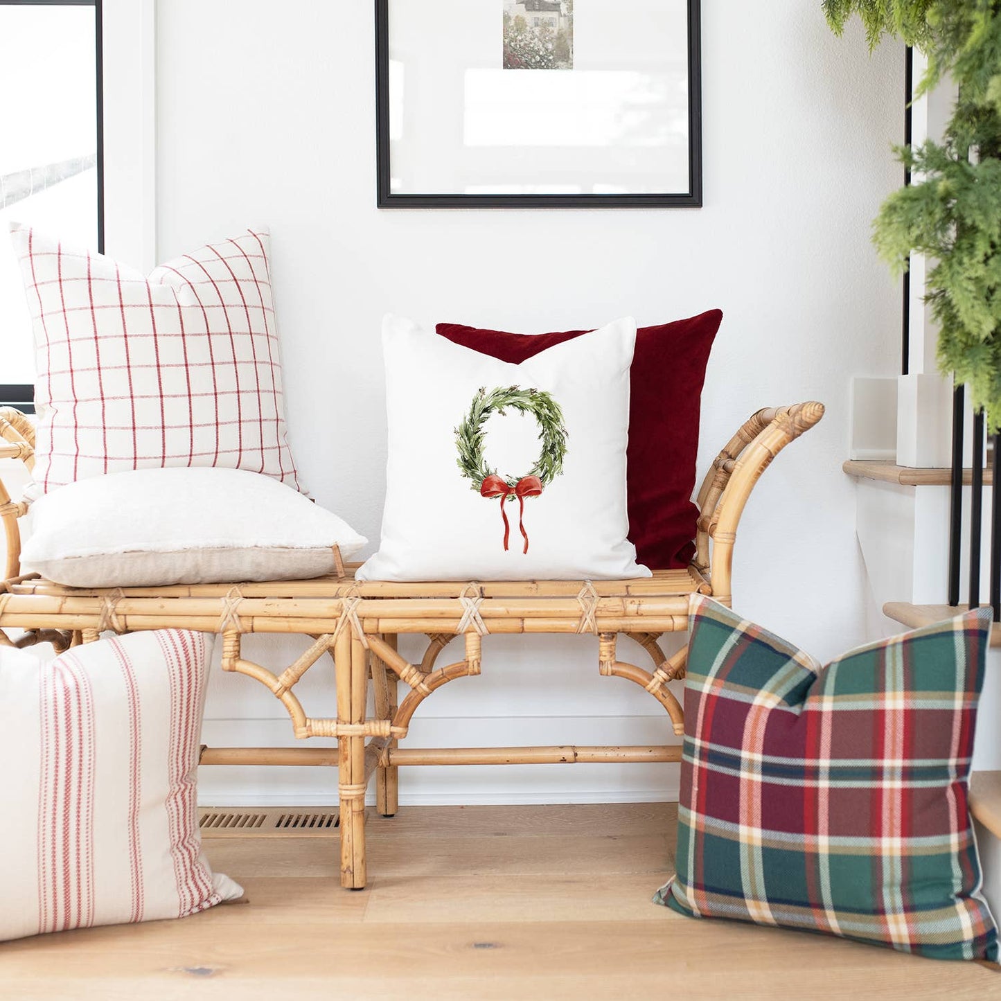 Christmas Wreath Pillow Cover