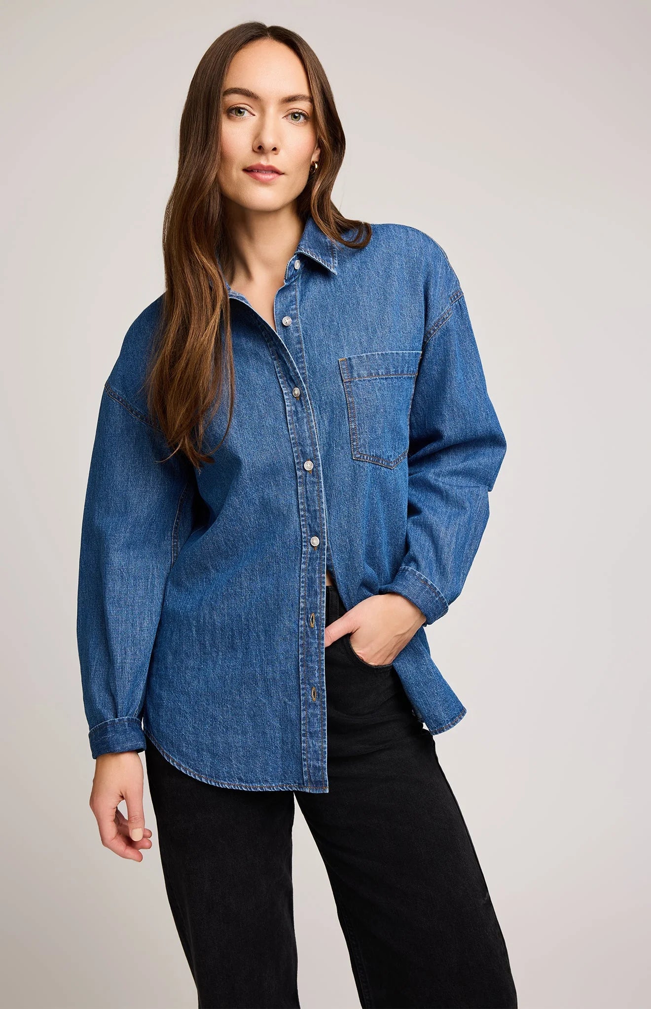 Gentle Fawn Whitney Denim Button Down Shirt
