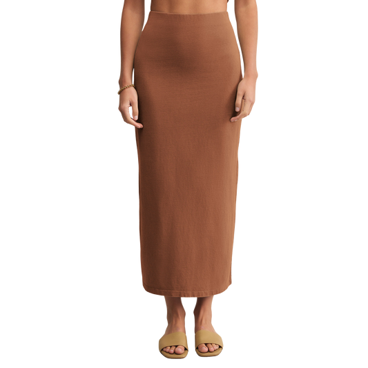 Z Supply Gail Midi Skirt - Teakwood