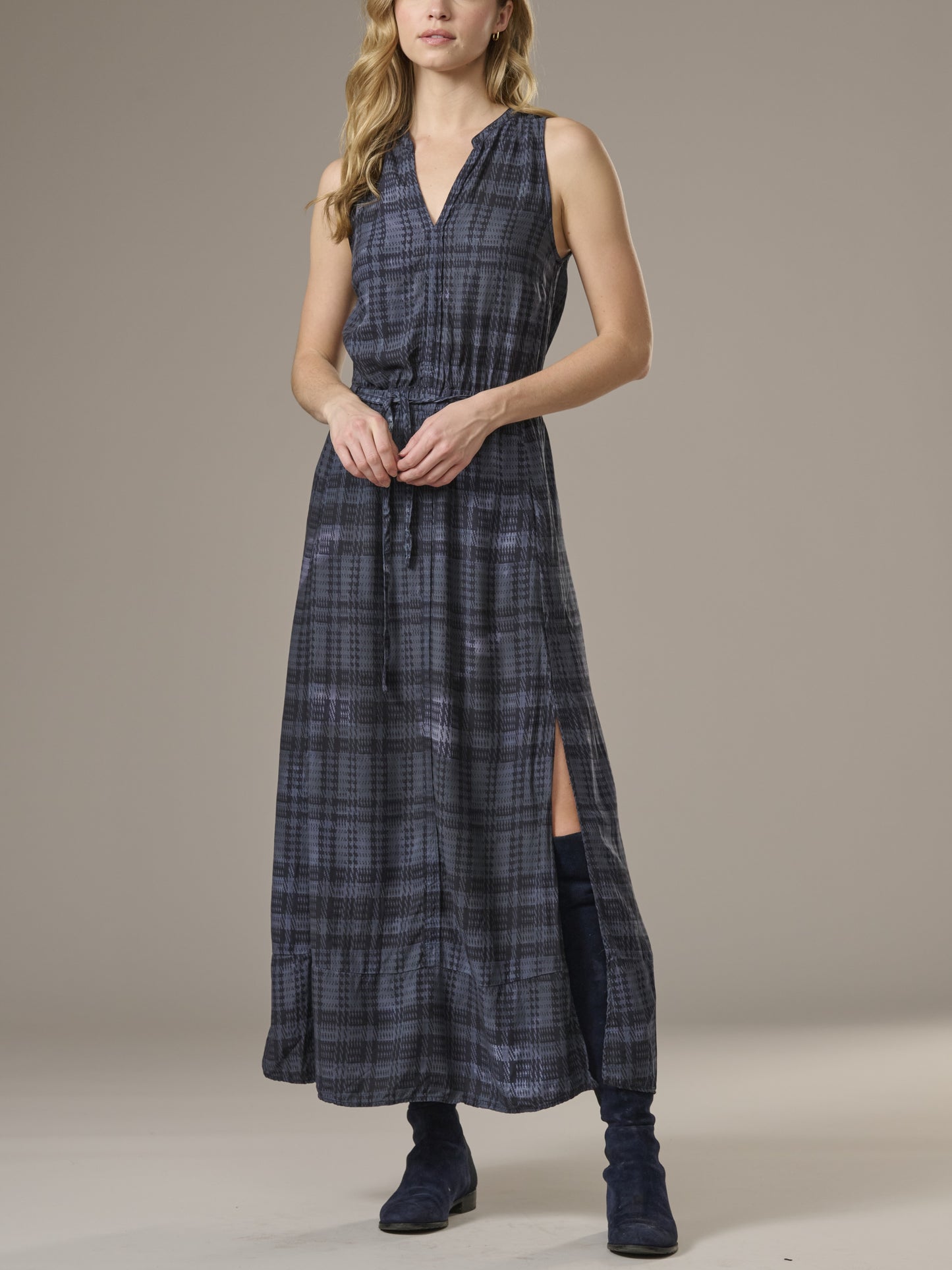 Splendid Cleo Plaid Maxi Dress