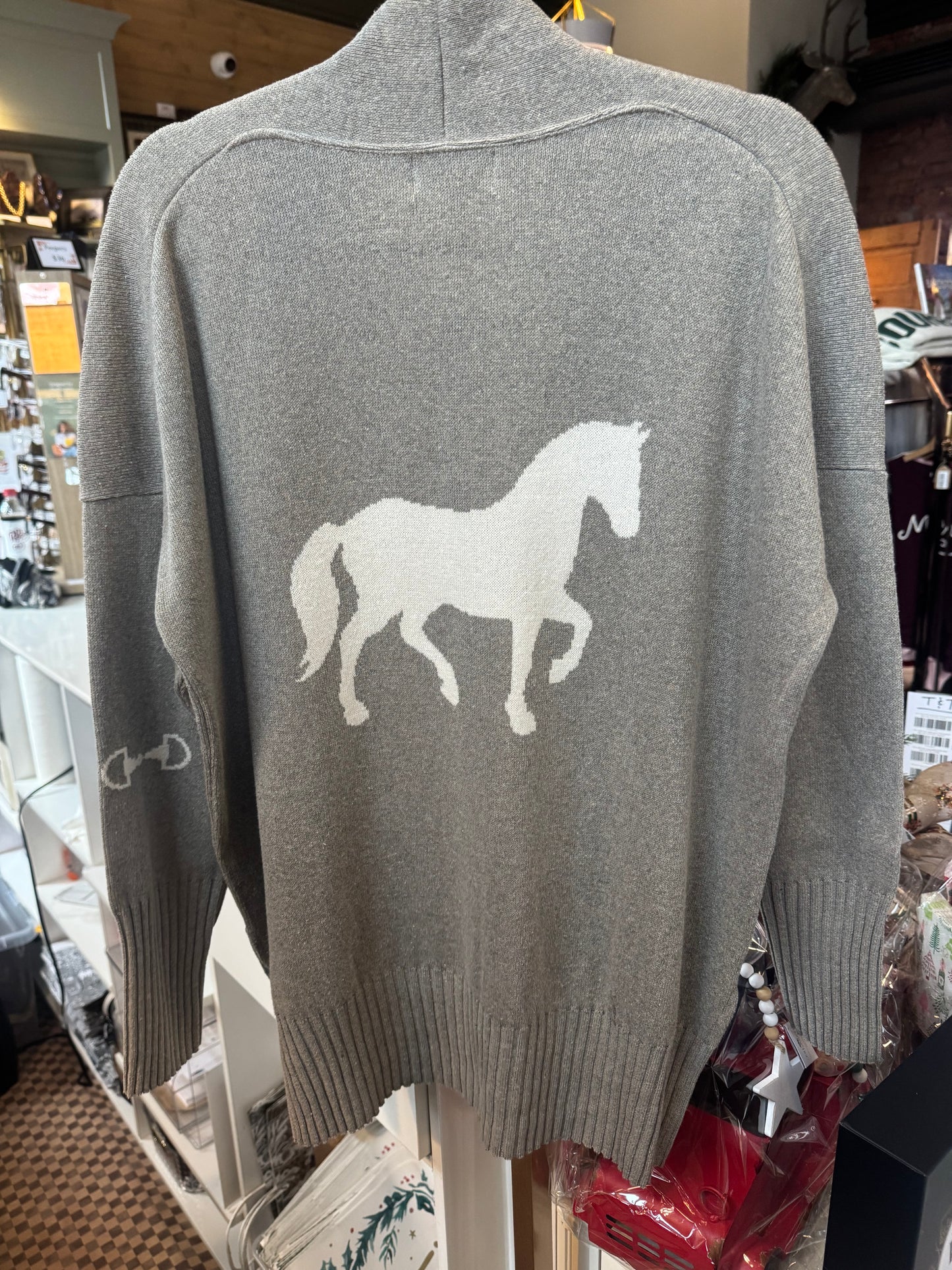 Town Pride Horse Cardigan Sweater