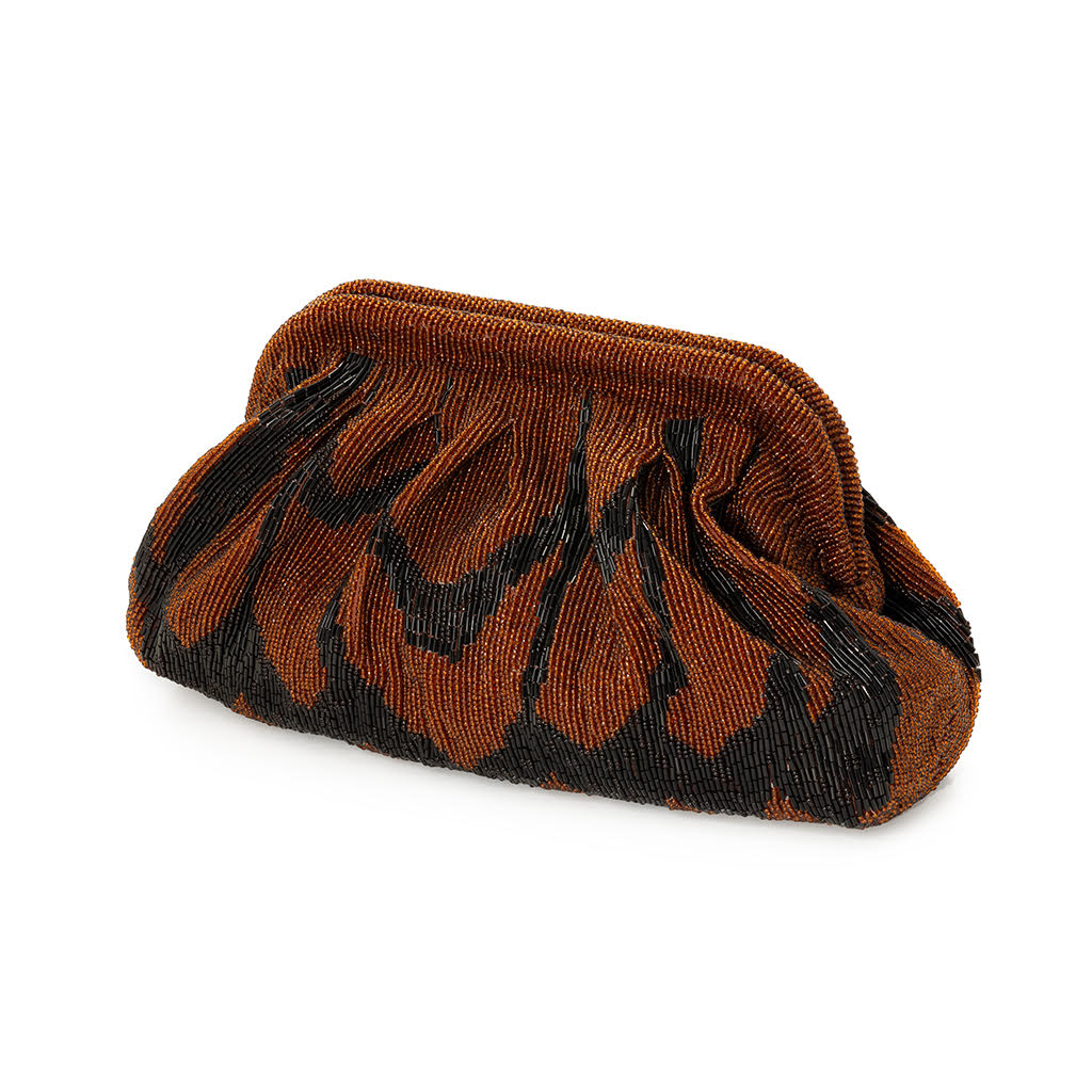 Brackish Le Jardin Beaded Bag Brown