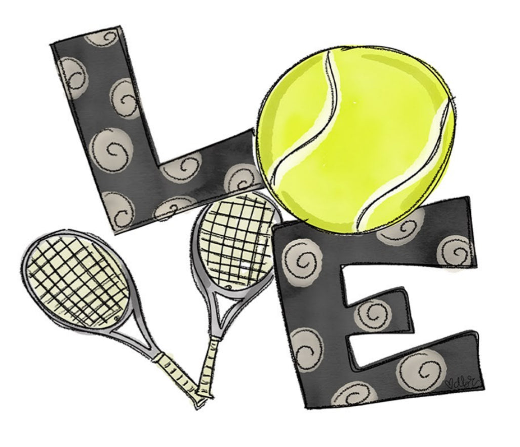DBR Love Tennis Ornament