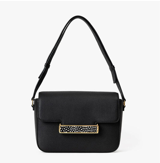 Brackish Oxford Crossbody Bag in Black-Guinea