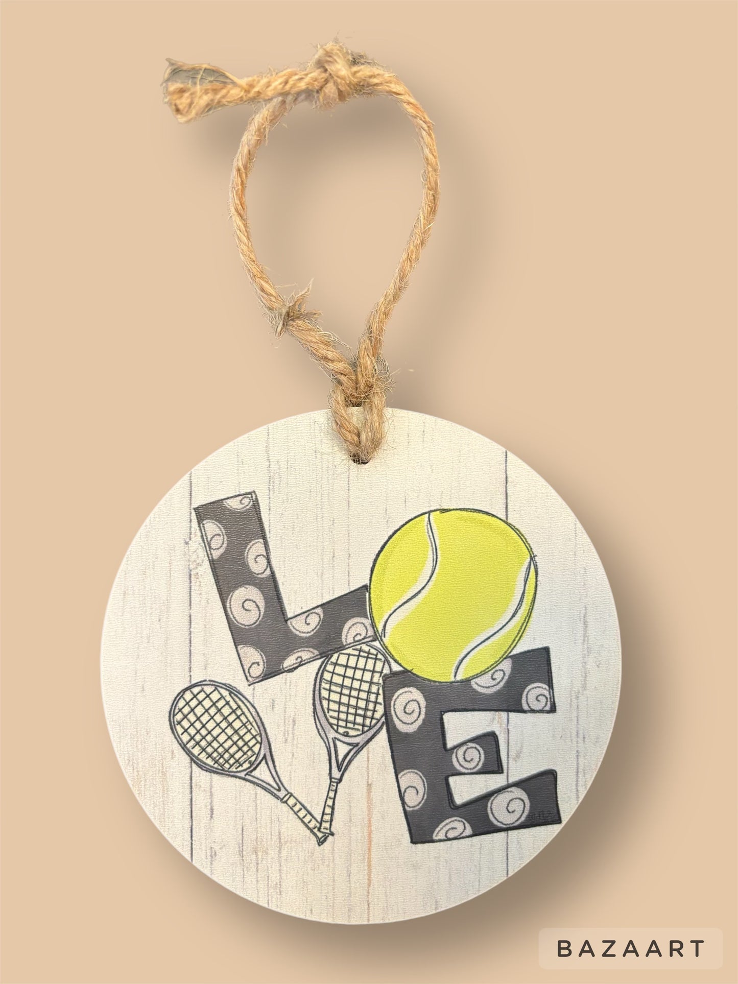 DBR Love Tennis Ornament