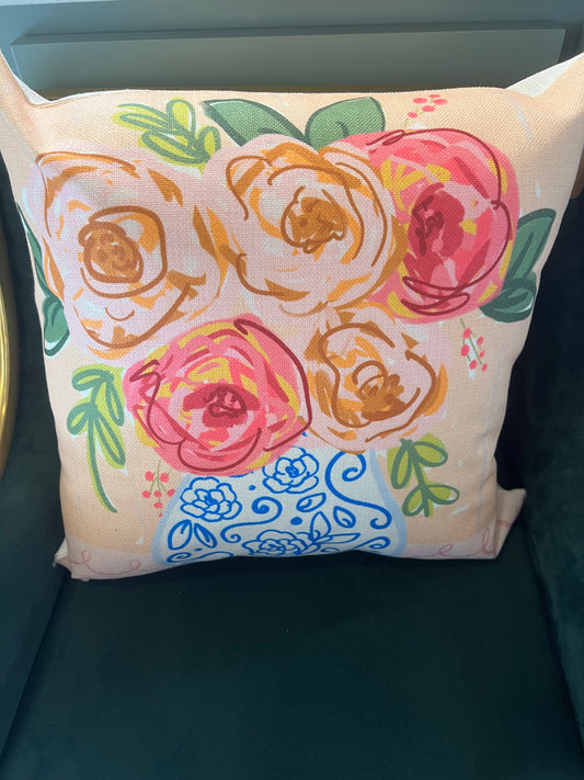 DBR Floral Pillow Cover