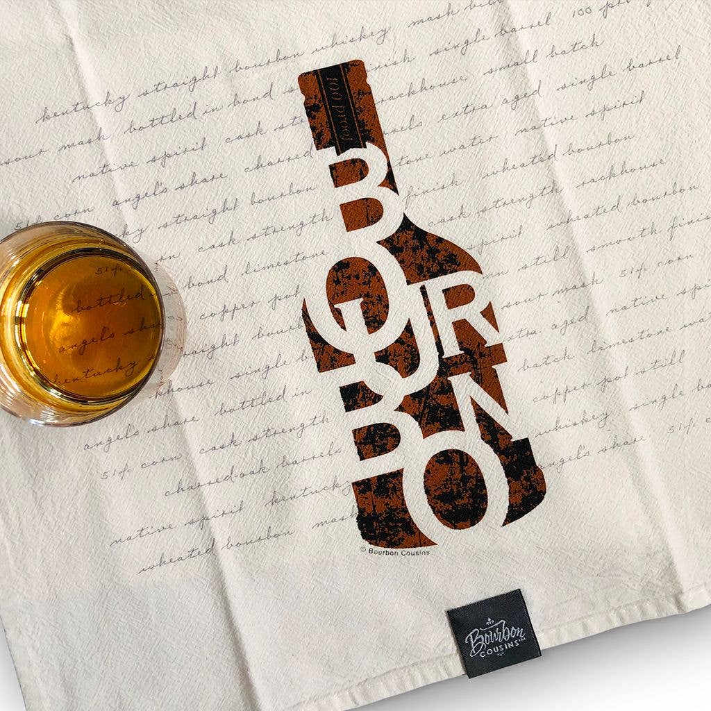 Bourbon in a Bottle - Bar Towel