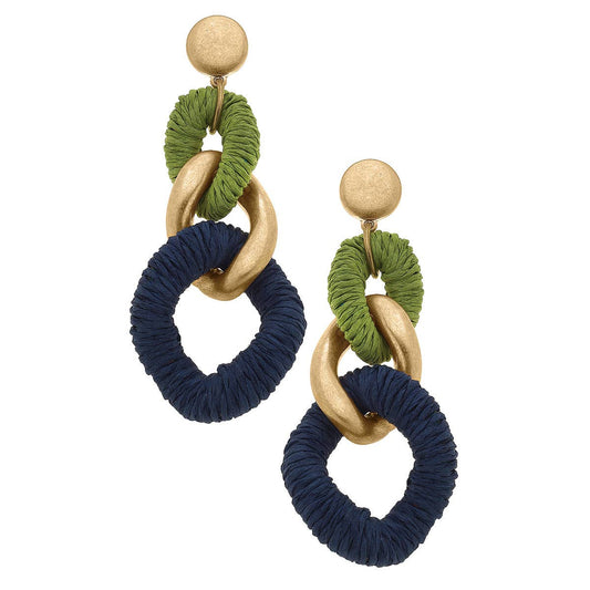 Mykonos Raffia Statement Earrings
