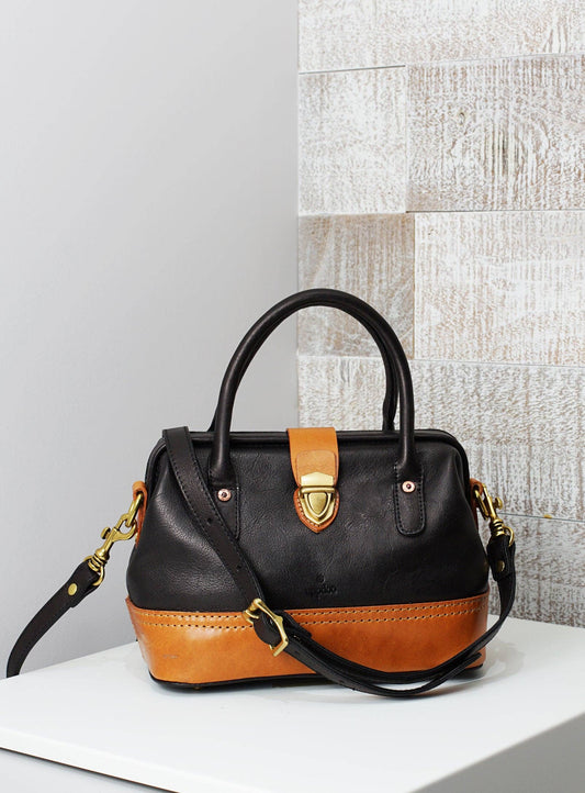 Wonder XL Vintage Top-handle Satchel - Black