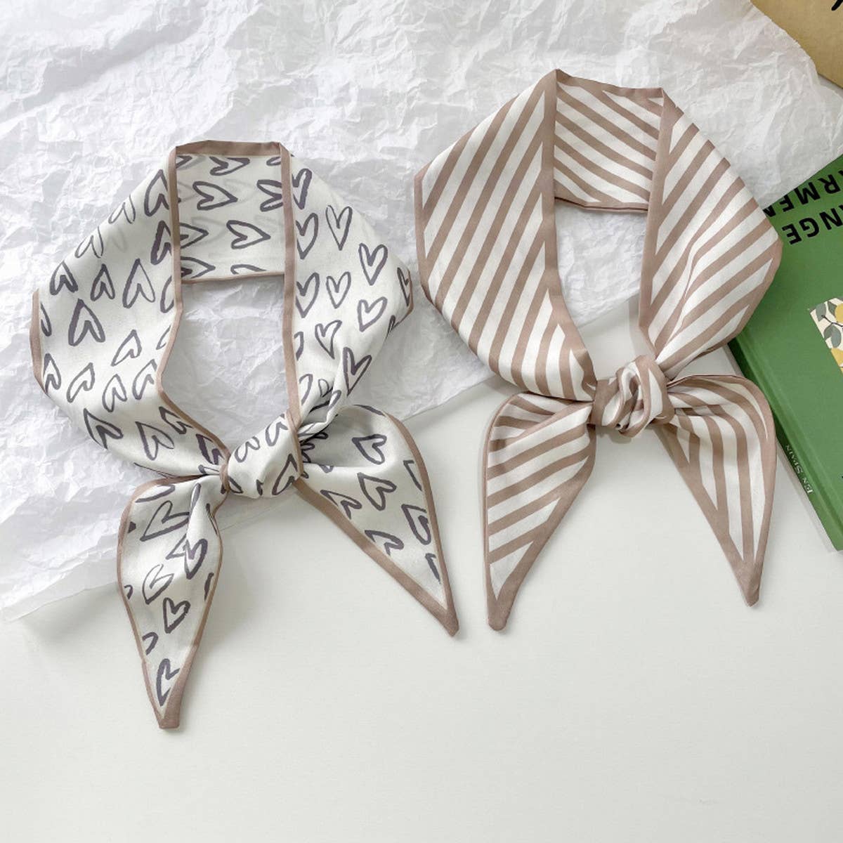 Neutral Long Twilly Scarf – Hair Tie & Neck Ribbon_CWASC0715
