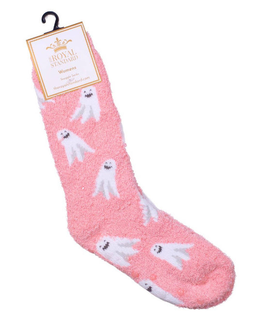 Women's Ghouls Just Wanna Have Fun Snuggle Socks   Light Pink   One Size
