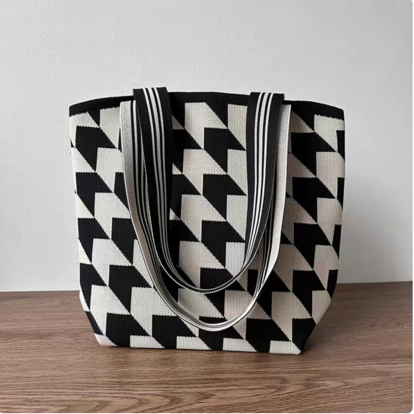 Stylish Knitted Tote Bag- Lightweight  Foldable Shopping Bag