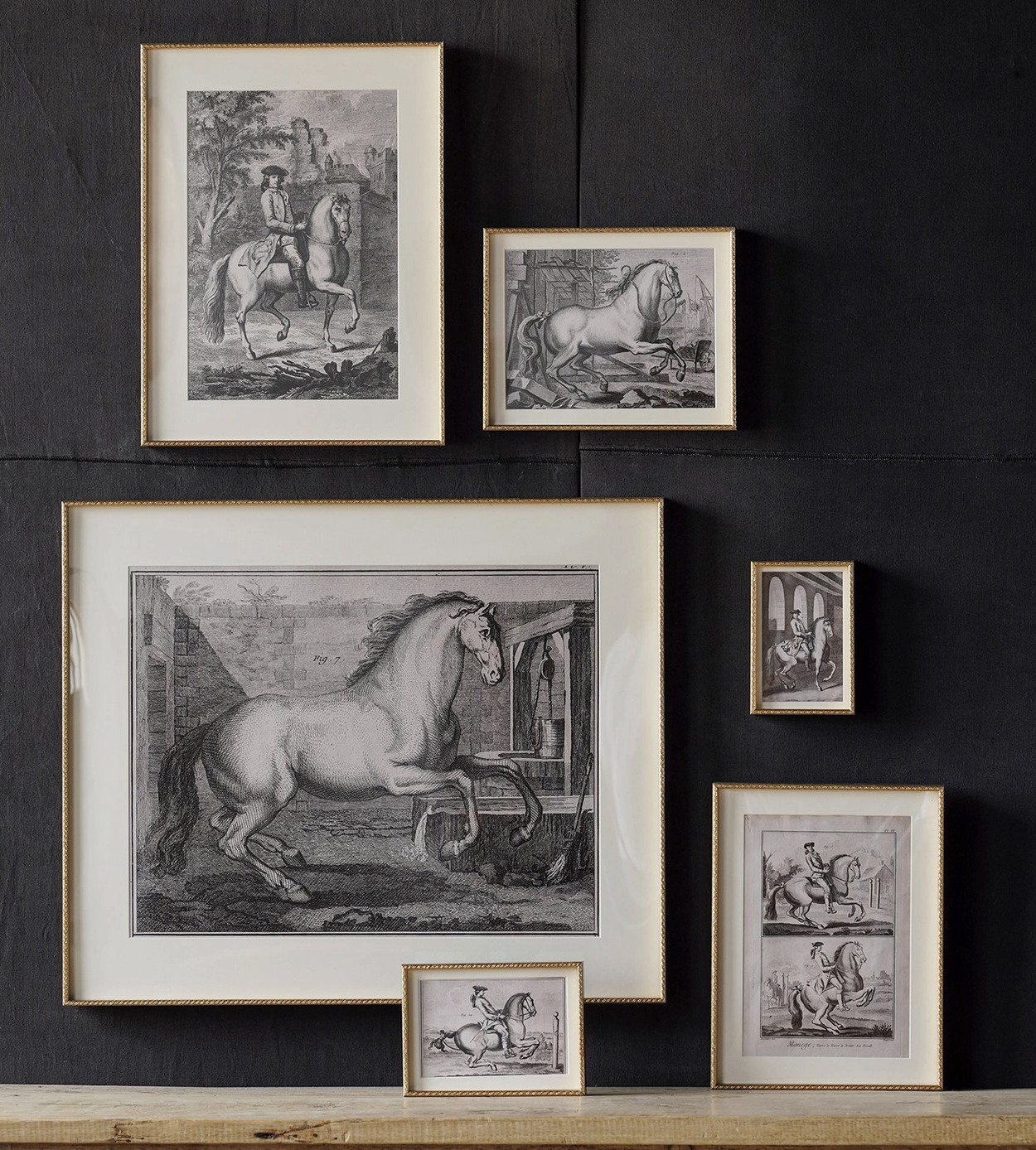 Chesham Horse  - English Countryside Horse and Barn, Fig. 6, 10x8