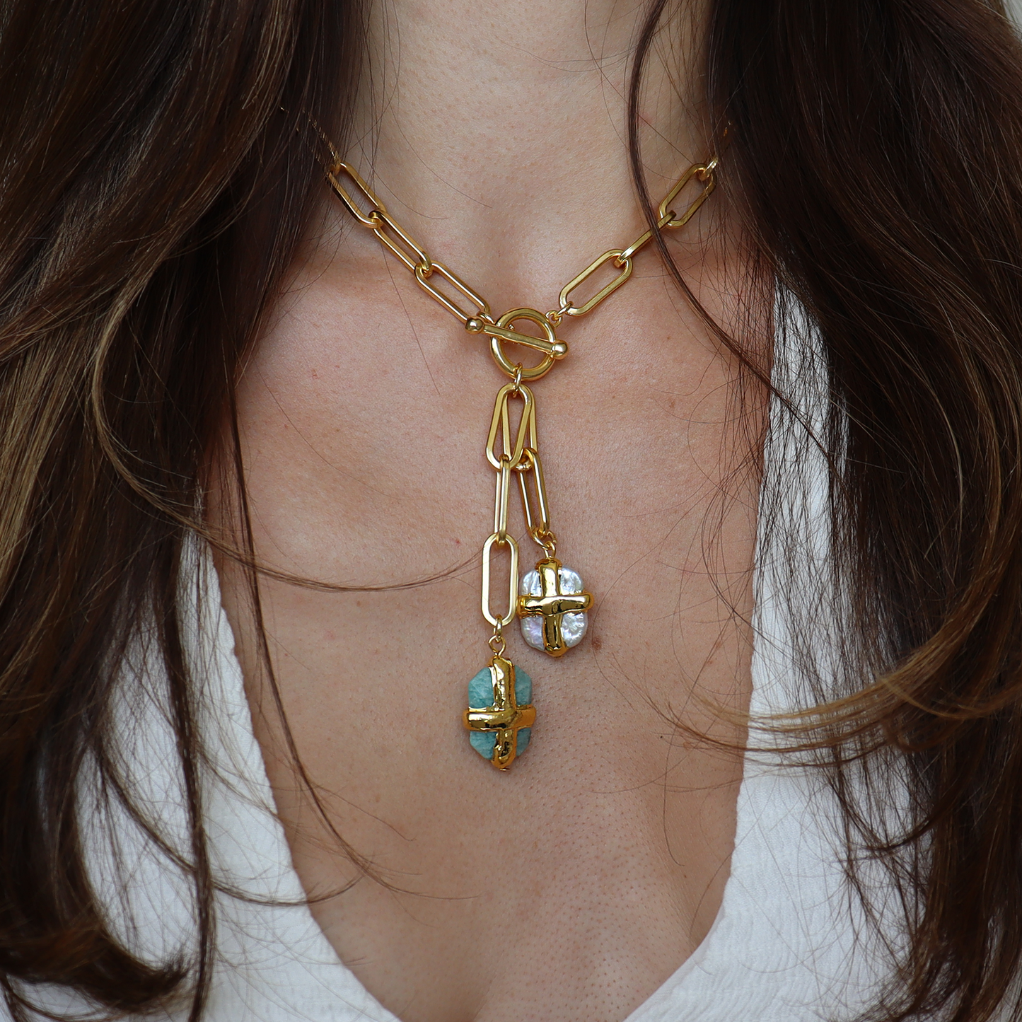 Briza Duo Y Necklace - Summer Jewelry