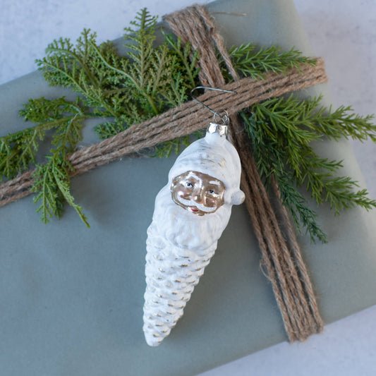 6" LINEAR SANTA HEAD ORNAMENT