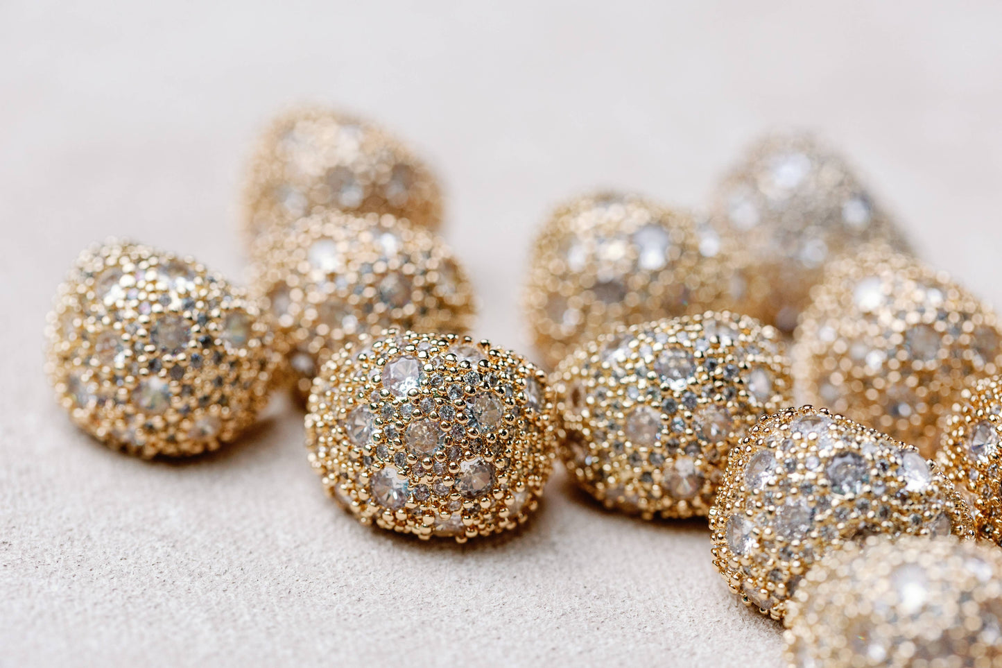 Pave Crystal Gumdrop Holiday Statement Earrings