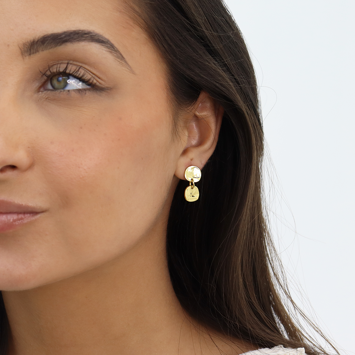 Stylish Medallion Disc Drop Earrings