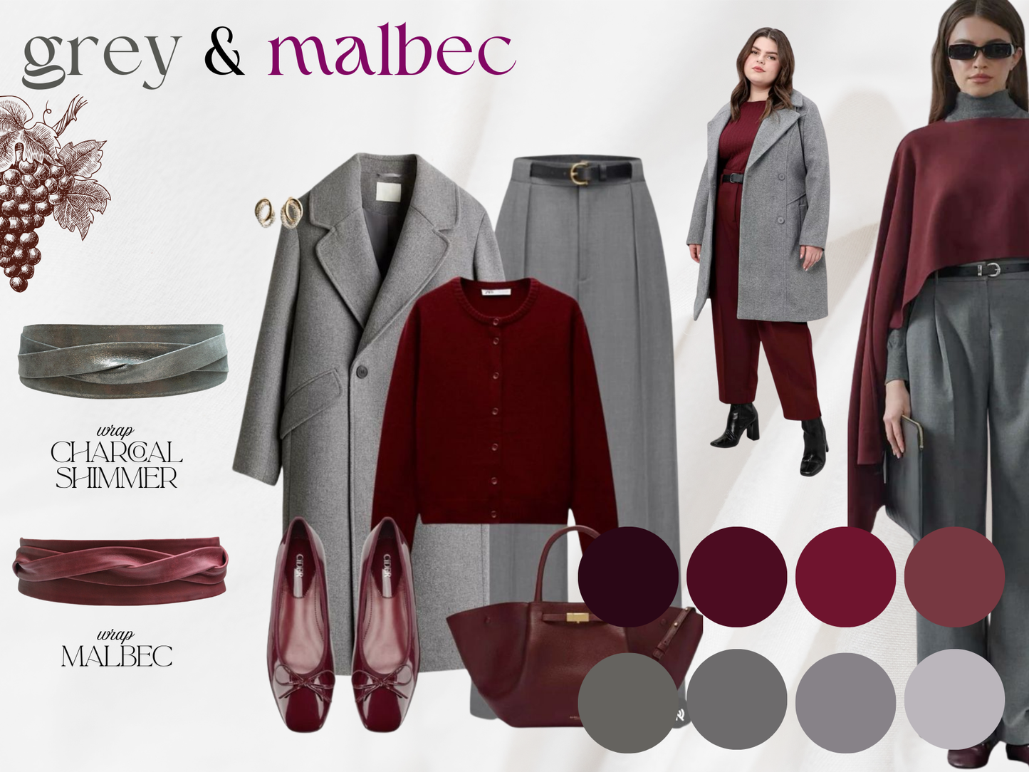 Wrap Belt - Berry Suede