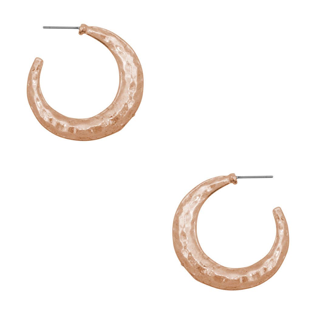 Textured every day hoop earrings