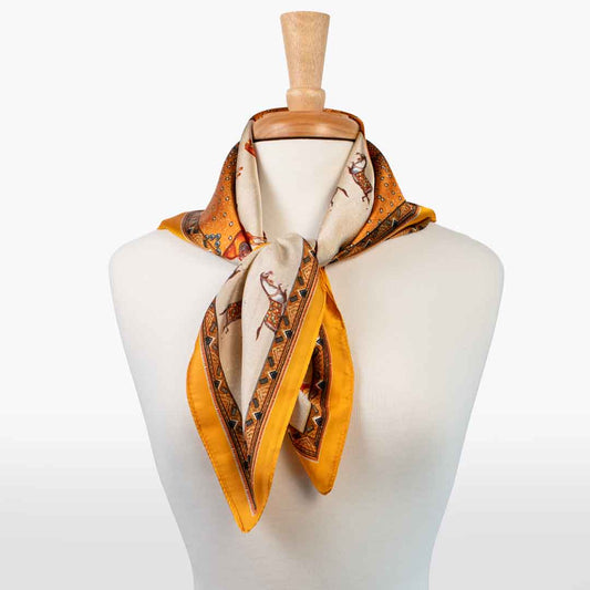 Empire - Stylized Equestrian Scarf in Tangerine