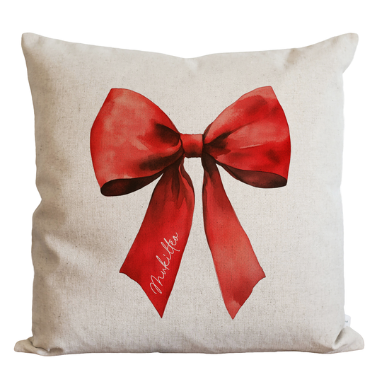 Custom City Bow Pillow Cover