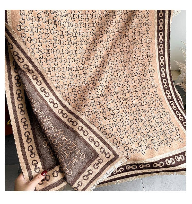 AWST Int'l Snaffle Bit Acrylic Cashmere Scarf