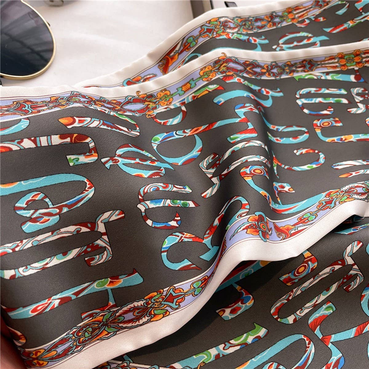 THIN SCARF FASHION PRINT RIBBON HEAD SCARF_CWASC1511