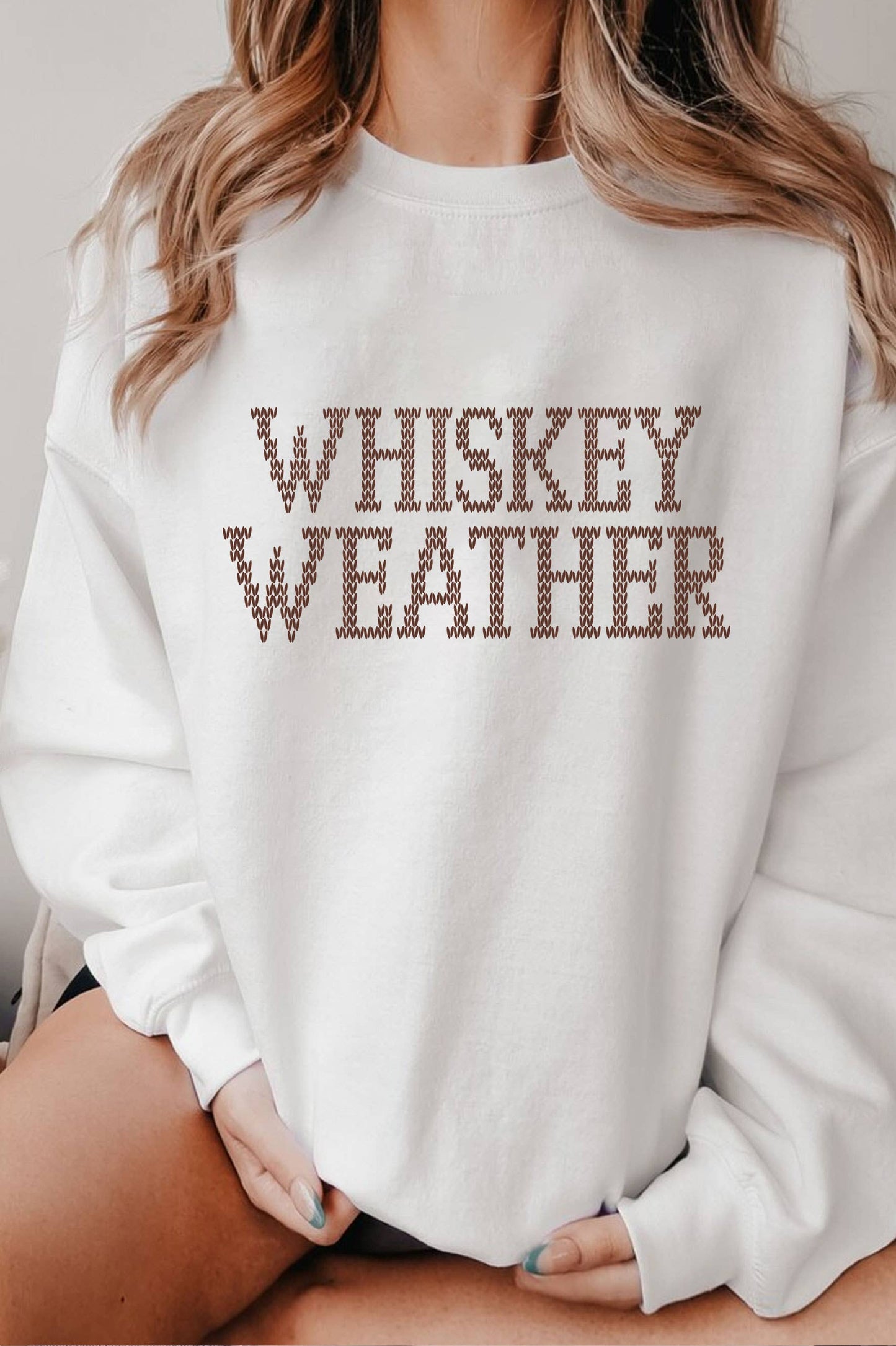 WHISKEY WEATHER GRAPHIC BRUSHED SWEATSHIRTS