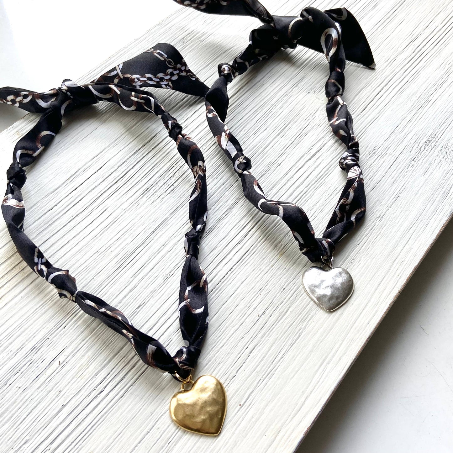 Scarf necklace knotted Lord’s Prayer Van Gogh starry night