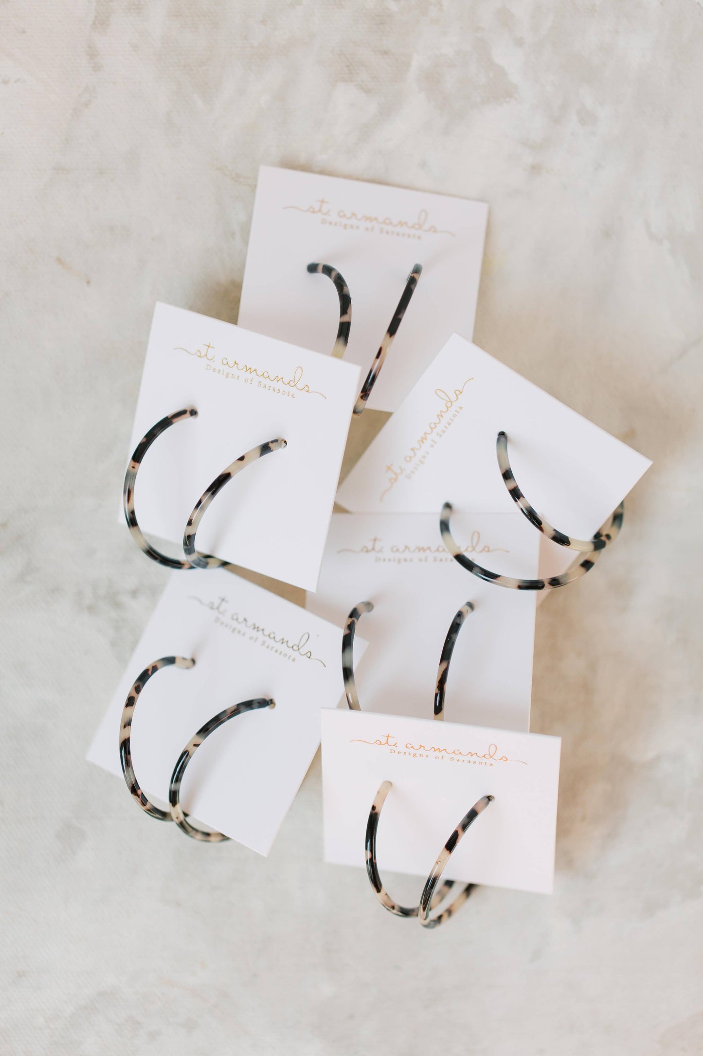 1.25" Skinny Blonde Tortoise Hoop Earrings