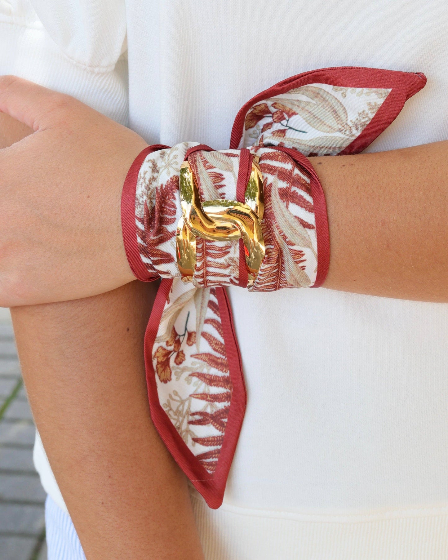 Sedgefield Scarf Bracelet Rust Beige
