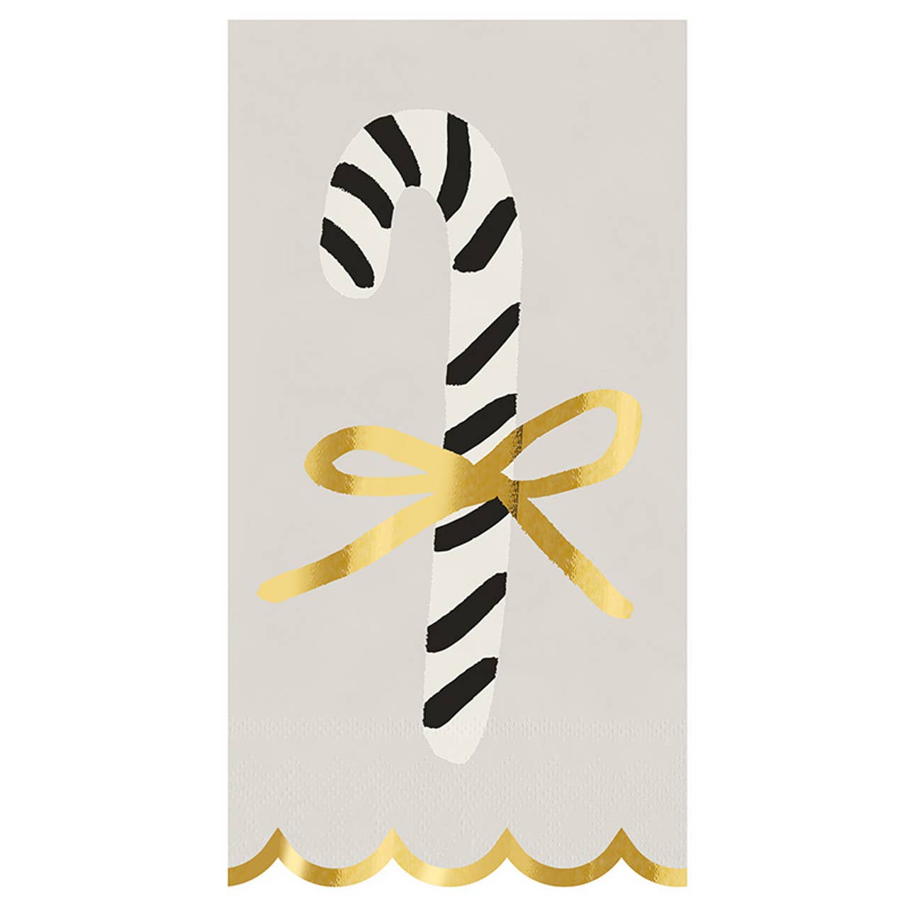 Ceramic Guest Napkin Tray + Napkins - Candy Cane