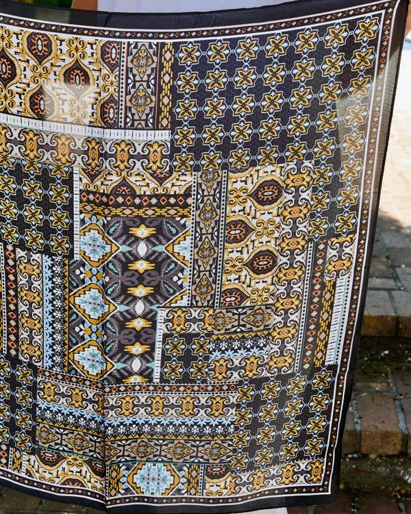 Patrician Printed Scarf Blue