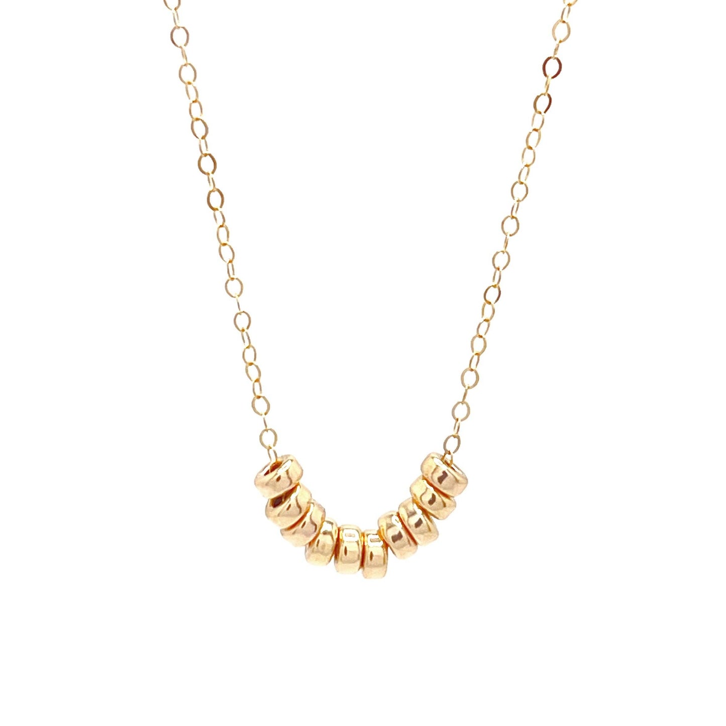 Roundel Bead Necklace - Minimalist, Layering, Hypoallergenic