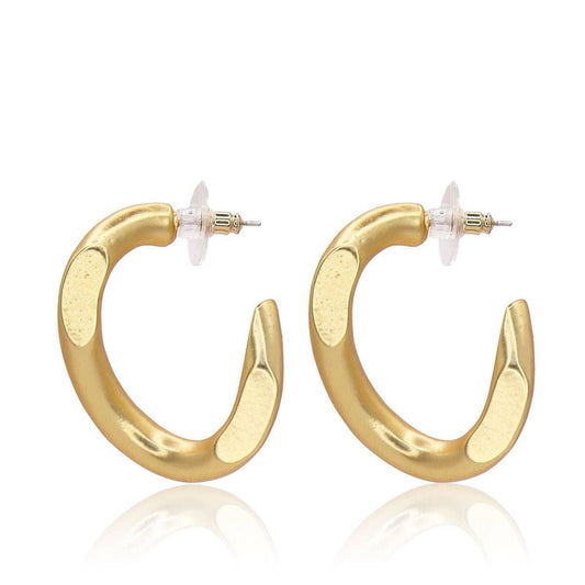 Every day wear curb link hoop earrings - black friday