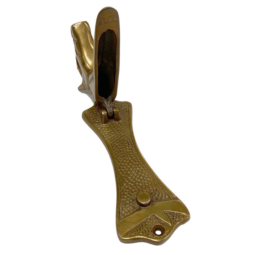 6" Antiqued Brass Horse Head Door Knocker