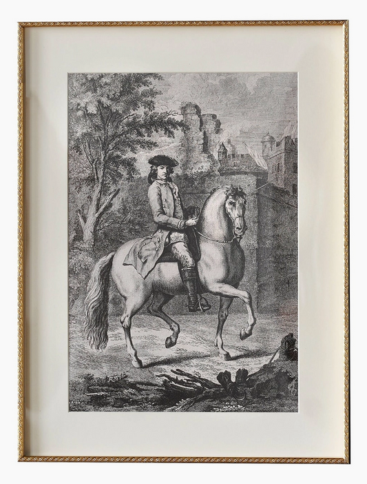 Chesham Rider on Horse  - English Manor House in Distance, Fig. 23, 12x16