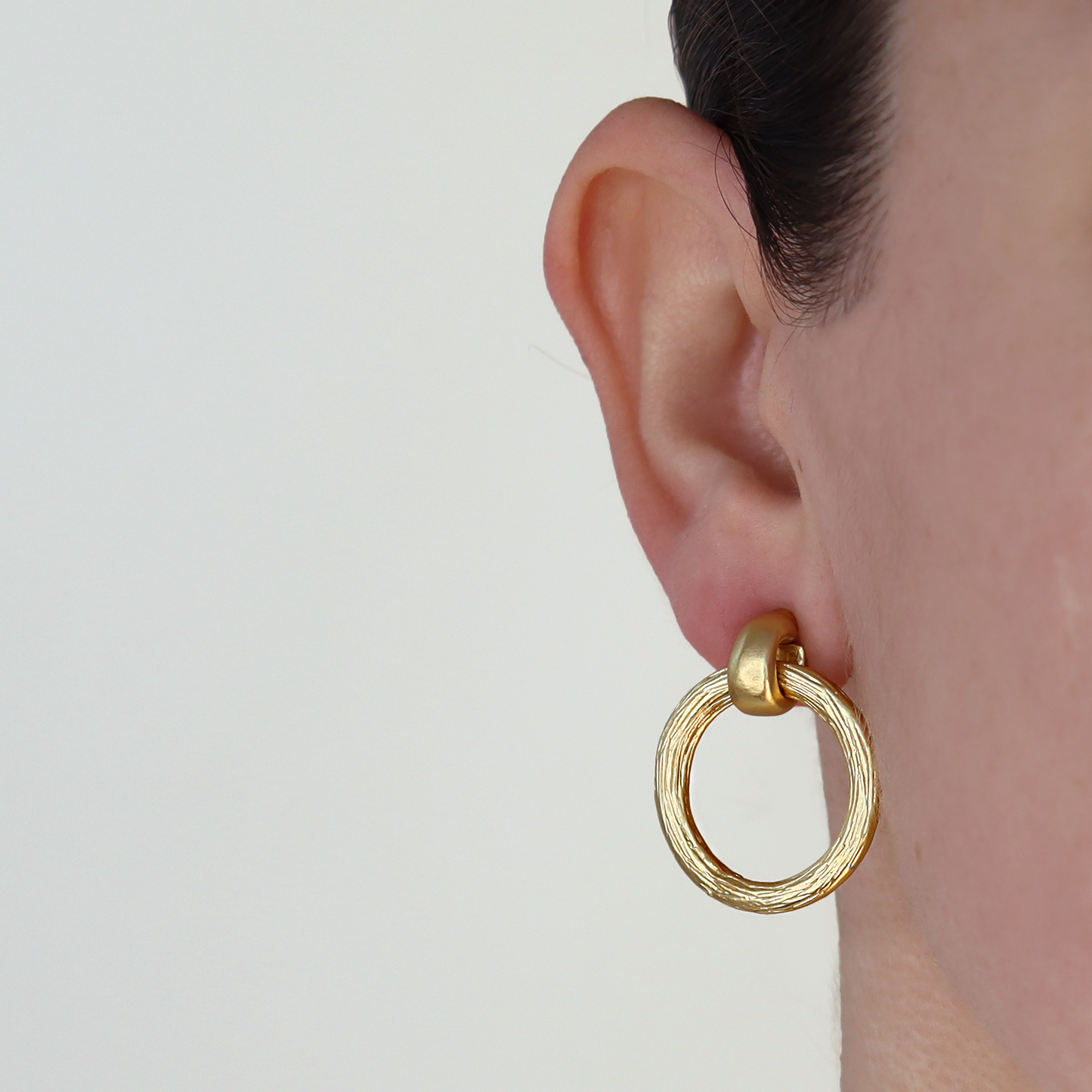 Elegant Large Door Knocker Stud Earrings