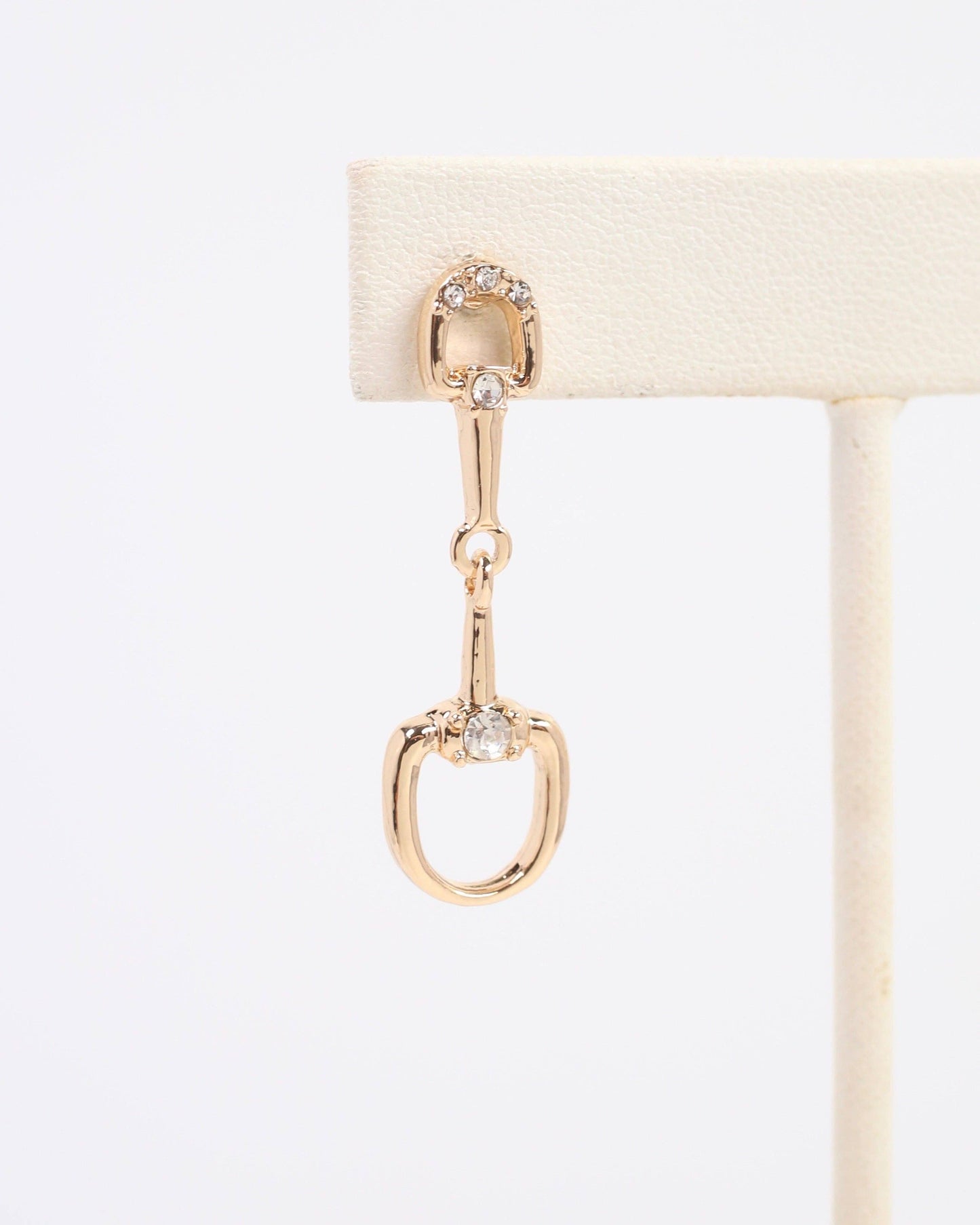 Haney Horsebit Drop Earring Gold