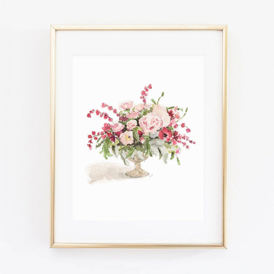Pinks bouquet art print