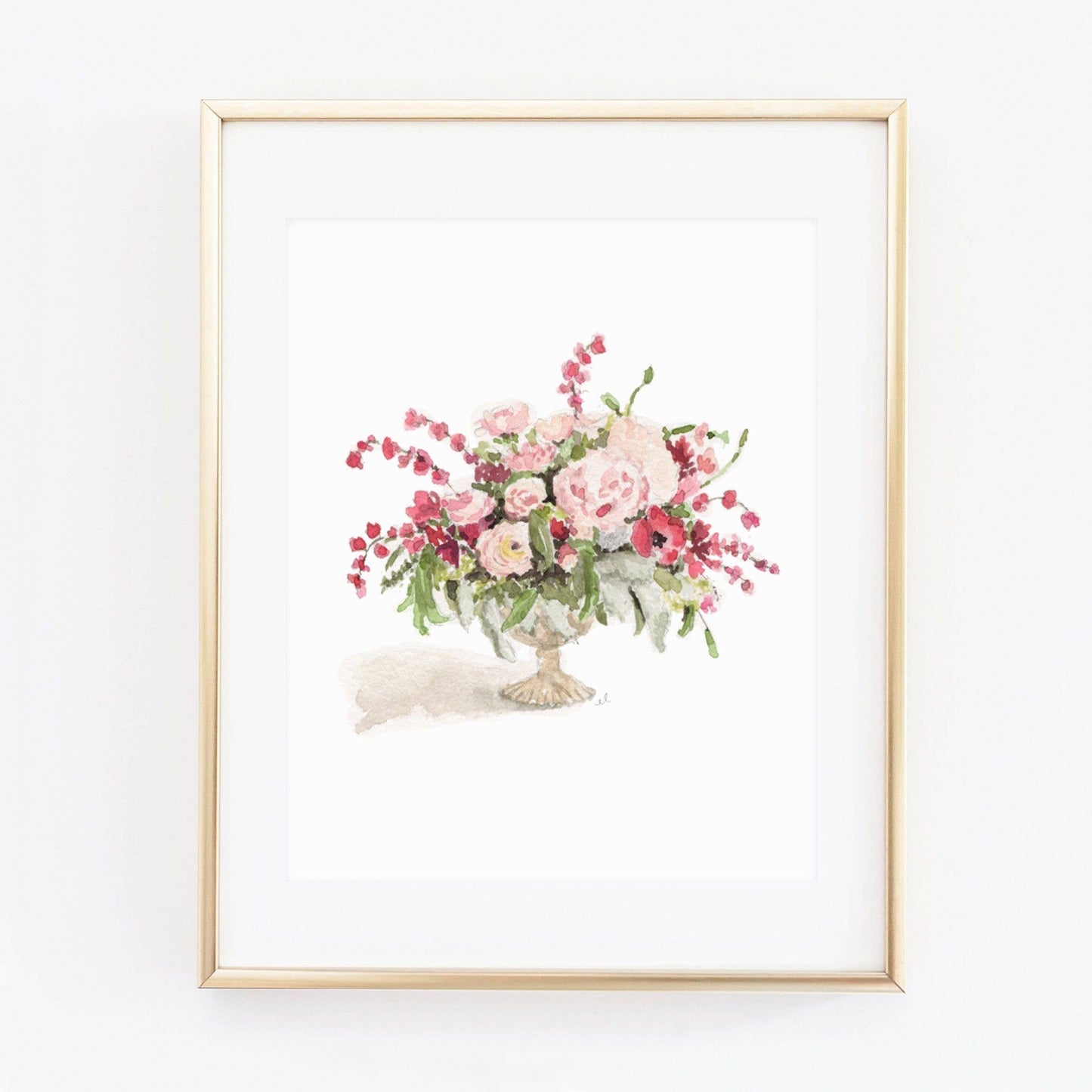 Pinks bouquet art print
